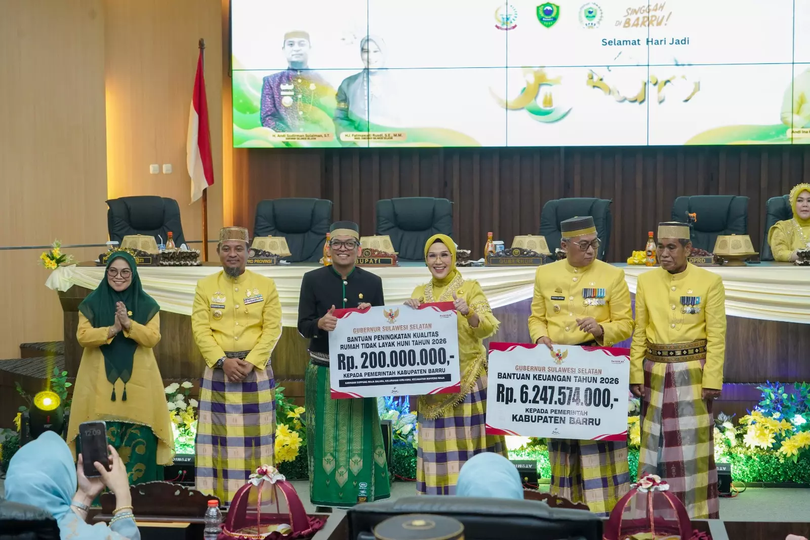 Sinergi Provinsi Kabupaten Sulsel Gelontorkan Rp66 Miliar Untuk Percepatan Pembangunan Barru Di Hut Ke 66